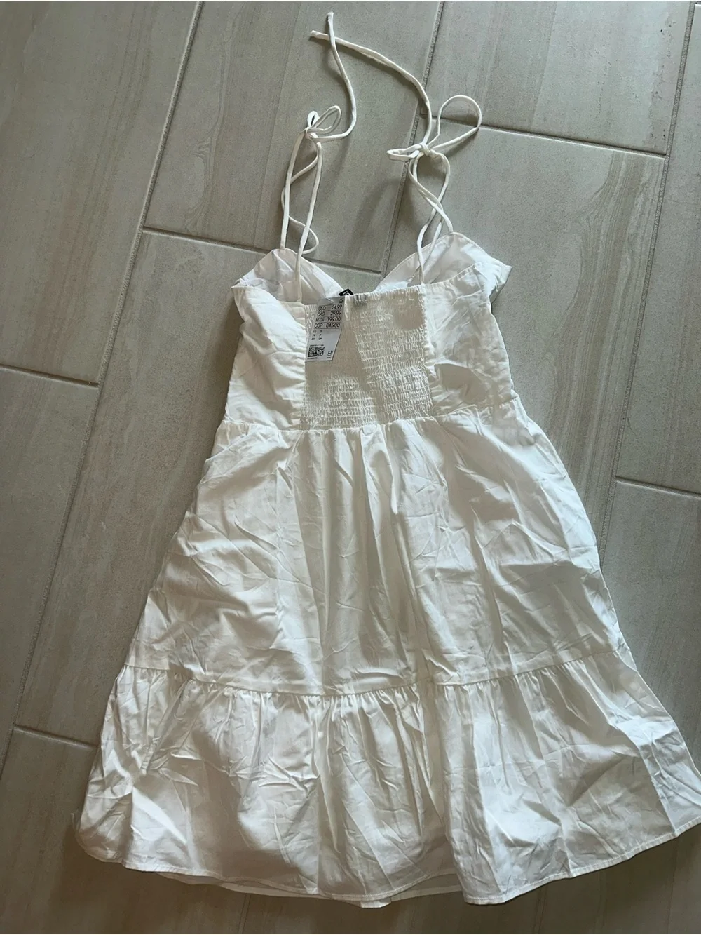 H&M white mini dress